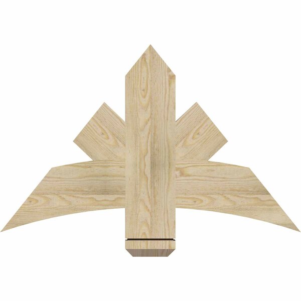 Ekena Millwork Alberta Rough Sawn Timber Gable Bracket, Douglas Fir, 36"W x 23"H x 2"D x 6"F, 15/12 Pitch GBW036X23X0206ALB00RDF - main